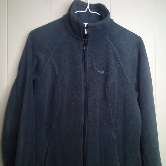 Columbia Fleece Jacket M Full Zip Pockets Dark Gray - Picture 10 of 13